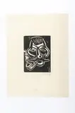 Kopf mit Pfeife by Karl Schmidt-Rottluff, 1918, woodcut, sold Dec 2015