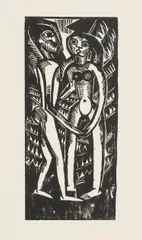 Liebespaar by Karl Schmidt-Rottluff, 1918, woodcut, sold Dec 2015