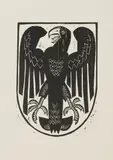 Reichswappen by Karl Schmidt-Rottluff, 1919, woodcut, sold Dec 2015