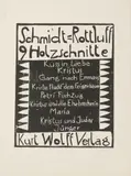 Titelblatt zur Holzschnittmappe im Kurt Wolff Verlag by Karl Schmidt-Rottluff, 1918, woodcut, sold Dec 2015