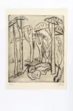 Hohe Bäume by Karl Schmidt-Rottluff, 1920, drypoint, sold Dec 2015