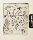 Kiefernwald im Frühling by Karl Schmidt-Rottluff, 1920, drypoint, sold Dec 2015