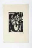Lesender Mann by Karl Schmidt-Rottluff, 1922, woodcut, sold Dec 2015