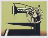 L'impazienza della spinghe by Konrad Klapheck, 2002, lithograph, sold Dec 2015