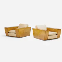 Important Pair Of Custom Lounge Chairs by Paul Theodore Frankl, sold Jan 2017