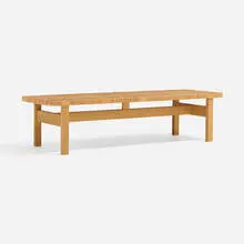 Bench by Børge Mogensen, c. 1955, oak, cane, sold Nov 2022