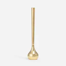 Vase by Asmussen, c. 1965, gold-plated brass and steel, sold Nov 2022
