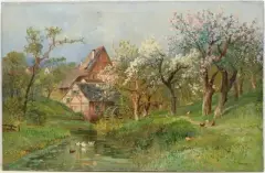Die Mühle by Alois Arnegger, oil on canvas, sold Jun 2025