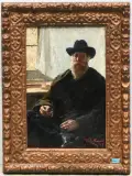 Sitzender Rabbiner by Paolo Emilio Passaro, oil on canvas, offered Jun 2025