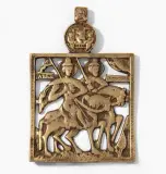 Russisch, wohl 17.Jh by Metallikone "Hll. Boris und Gleb", bronze, offered Jun 2025