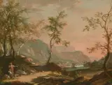Flusslandschaft by Johann Balthasar Bullinger, 1759, oil on canvas, sold Jun 2025