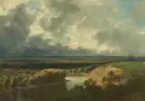 Aufziehendes Gewitter an der Ammer by Otto Frölicher, oil on canvas, sold Jun 2025