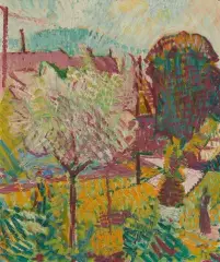 Bauerngarten by Cuno Amiet, oil on board, sold Jun 2025