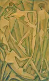 Kubistische Figuren by Fred Stauffer, 1921, oil, sold Jun 2025