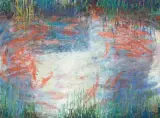 Goldfischteich by René Fendt, 1977, acrylic, offered Jun 2025