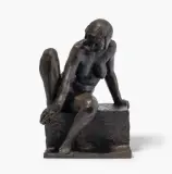 Sitzender Akt by Casimir Reymond, bronze, sold Jun 2025