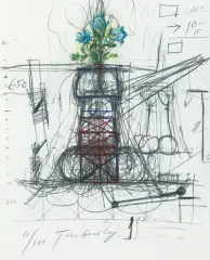 La Vittoria by Jean Tinguely, 1972, pencil, sold Jun 2025