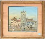 Ansicht des Aeschen-Schwibbogens in Basel by Ludwig Dubois, watercolor, sold Jun 2025