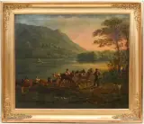 Die Fähre by Conrad Gessner, 1823, oil on canvas, sold Jun 2025