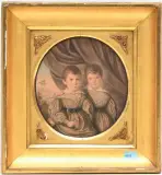 Doppelportrait der Gebrüder Konrad und Rudolf Wirth by Rudolf Obrist, 1839, watercolor, sold Jun 2025