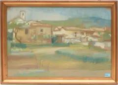 Dorfansicht by Pietro Chiesa, pastel, offered Jun 2025