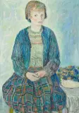 Mädchenportrait (Claudia) by Iseline Crivelli, 1956, oil, sold Jun 2025