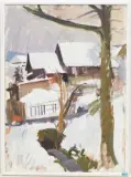 Winter, Südstrasse by Walter Hess, oil on canvas, offered Jun 2025