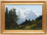Die Jungfrau by Ernst Hodel II, oil on canvas, sold Jun 2025