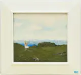 Mädchen mit Harfe by Ernst Kreidolf, watercolor, sold Jun 2025