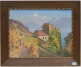 La Tour de Marsens by Charles Parisod, oil on canvas, offered Jun 2025