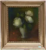 Stillleben mit Pfingstrosen by Johann Wilhelm von Tscharner, oil on canvas, sold Jun 2025