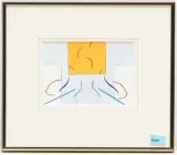 Postkard by Jean Villard, 1981, mixed media, offered Jun 2025