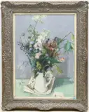 Blumenstillleben mit Wiesenstrauss by Rudolf Zender, oil on canvas, offered Jun 2025