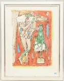 Harlekin mit Diavolo by Alois Carigiet, 1970, color lithograph, offered Jun 2025