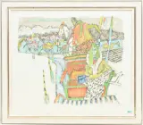 Ausfahrt by Alois Carigiet, 1975, color lithograph, sold Jun 2025