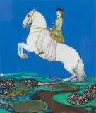 Amazone im Sattel by Carl Otto Czeschka, 1911, gouache, sold Mar 2025