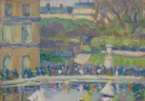 Jardin du Luxembourg by António Carneiro, oil, sold Mar 2025