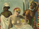 Drei Frauen aus drei Kontinenten by Jacques Pierre Volot, 1930, oil on canvas, sold Mar 2025