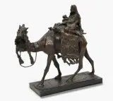 Kamel mit Reiter by Ernesto Bazzaro, bronze, sold Mar 2025