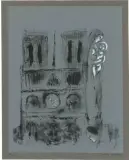 Notre-Dame in Grau by Marc Chagall, 1955, color lithograph, offered Mar 2025