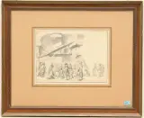 Anbetung der Hirten by Adriaen Frans Boudewijns, pen and ink, offered Mar 2025