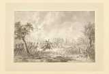 Kampfgetümmel vor brennender Windmühle by Dirk Langendijk, 1790, pen and ink, offered Mar 2025