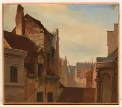 Antwerpen by August Brasch, 1852, oil on paper, offered Mar 2025