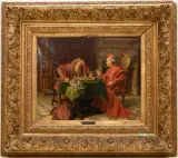 Beim Schachspiel by Giuseppe Castiglione, oil on canvas, sold Mar 2025