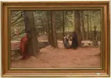 Die Teufelswette zwischen Mephisto und Faust by Léonce de Joncières, 1897, oil on canvas, offered Mar 2025