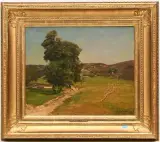 Sommerliche Landschaft by Louis Alexandre Cabié, 1913, oil on canvas, sold Mar 2025