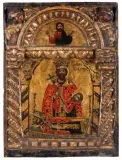 Wohl serbisch, um 1800 by Hl. Jovan Vladimir, tempera, sold Mar 2025