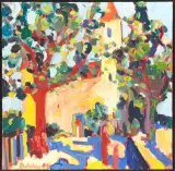 Blick auf Schloss Rapperswil vom Lindenhof her by Bernd R. Alder, 2004, oil on canvas, offered Mar 2025
