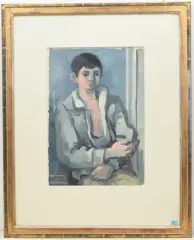 Portrait eines Jungen by Max Gubler, gouache, sold Mar 2025