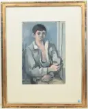 Portrait eines Jungen by Max Gubler, gouache, sold Mar 2025